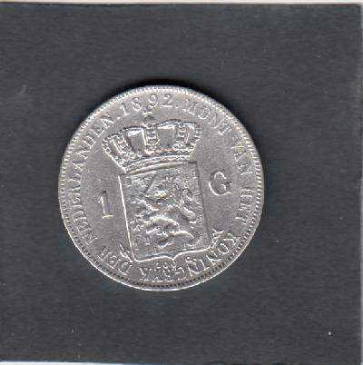 Beschrijving: 1 Gulden WILHELMINA